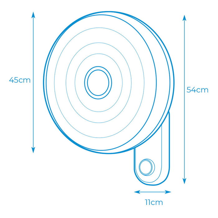 Edm Ventilador de pared blanco de 55 W con aspas de 40 cm