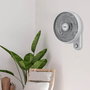 EDM Ventilador de Pared Blanco Ø40 cm, 55W, 3 Velocidades, Oscilante, Caudal 2600 m³/h, Inclinación Ajustable, Rejilla de Seguridad