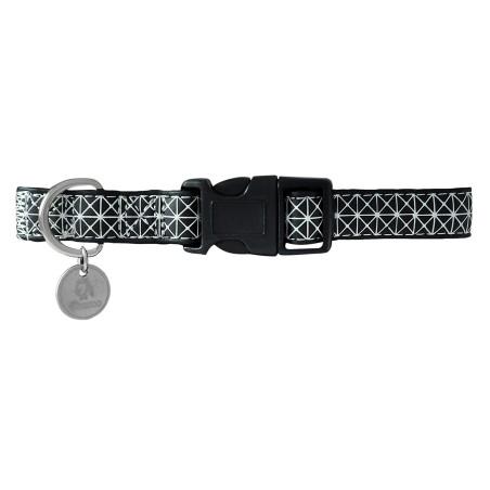 Nayeco Collar Mac Leather Cross Negro 10mm x 20-33cm