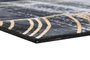 DKD Home Decor Alfombra Geométrica Negro y Dorado 60x240 cm