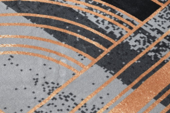 DKD Home Decor Alfombra Geométrica Negro y Dorado 60x240 cm DKD Home Decor Alfombra Geométrica Negro y Dorado 60x240 cm