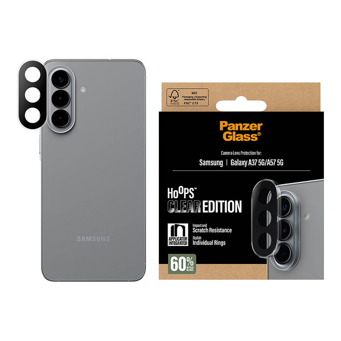 PanzerGlass Hoops Protector de Lente Transparente para Samsung Galaxy A37 5G / A57 5G