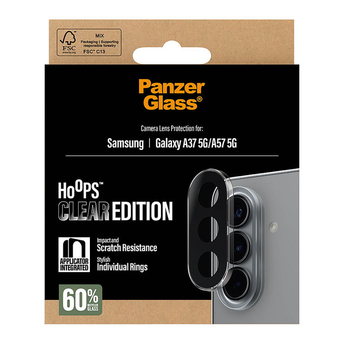 PanzerGlass Hoops Protector de Lente Transparente para Samsung Galaxy A37 5G / A57 5G