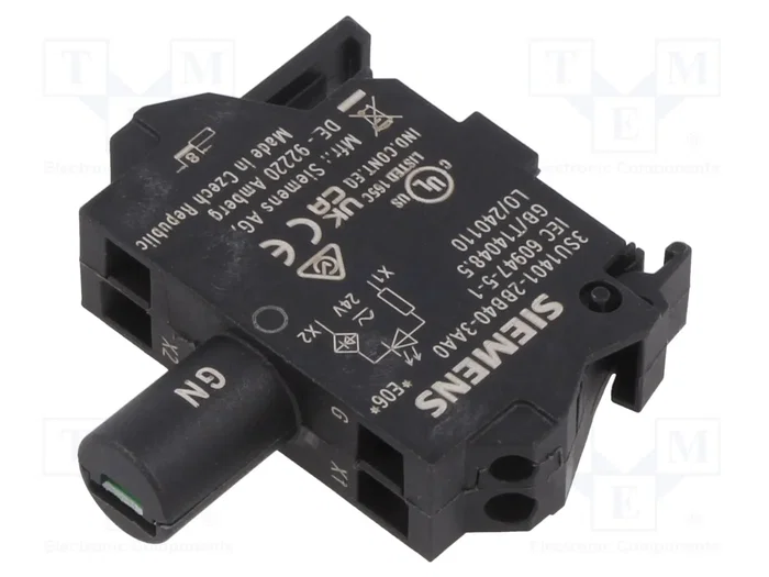 SIEMENS Elemento Iluminador LED Verde 22mm 3SU1.5 SIEMENS Elemento Iluminador LED Verde 22mm 3SU1.5