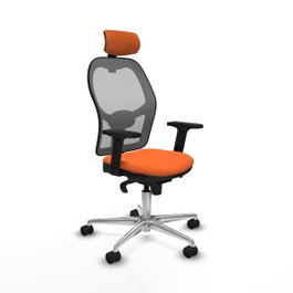 PIQUERAS Y CRESPO Silla de oficina Jorquera Naranja y Gris