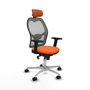 PIQUERAS Y CRESPO Silla de oficina Jorquera Naranja y Gris