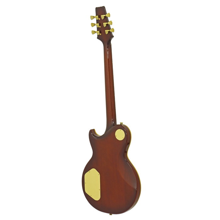 Aria Guitarra Eléctrica Marrón Teñido