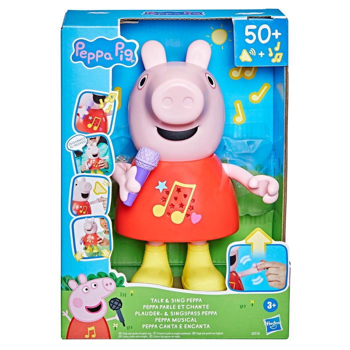 Hasbro Peppa Pig Muñeca Musical G0518 con Más de 50 Sonidos