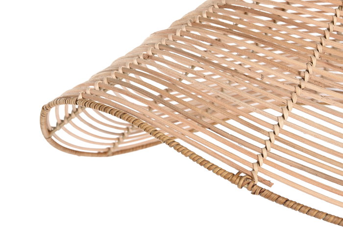 DKD Home Decor Lámpara de Techo de Ratán Marrón Claro 64x64x34 cm