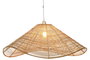 DKD Home Decor Lámpara de Techo de Ratán Marrón Claro 64x64x34 cm