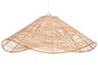 DKD Home Decor Lámpara de Techo de Ratán Marrón Claro 64x64x34 cm