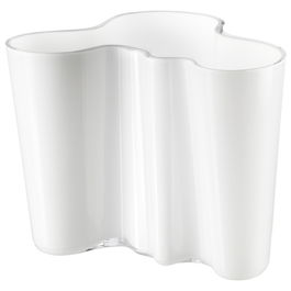 Iittala Jarrón Opal Alvar Aalto Blanco Cristal Soplado 16 cm (2 Unidades)
