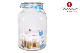 Borgonovo Tarro Hermetico Primizie 4250 cc 14.5x14.5x26 cm Transparente (6 Unidades)