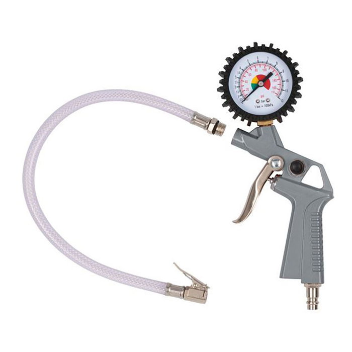 Powerplus Pistola de hinchado neumático con 13 piezas, inflador de aire hasta 8 bar Powerplus Pistola de hinchado neumático con 13 piezas, inflador de aire hasta 8 bar