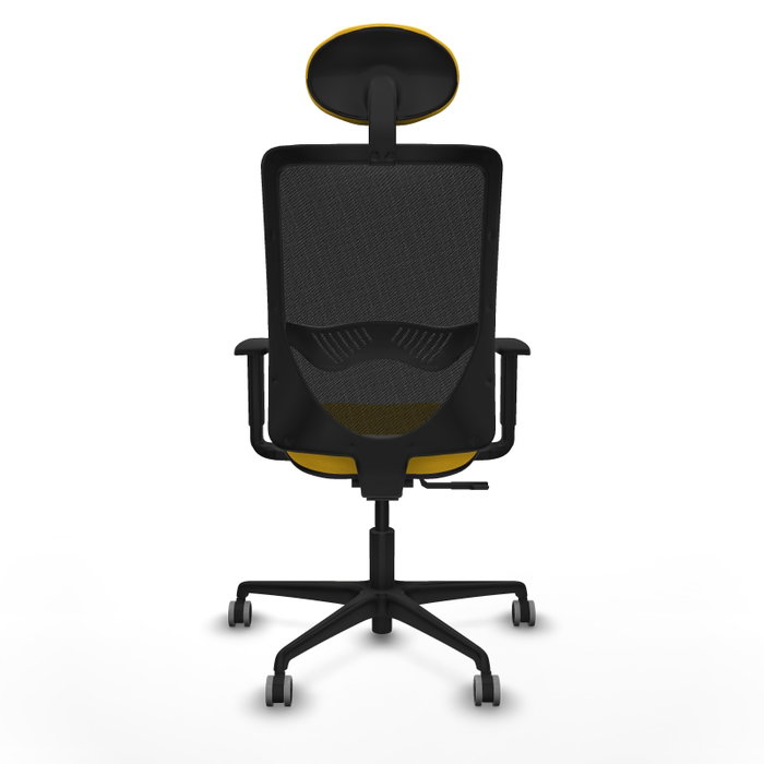 PIQUERAS Y CRESPO Silla de oficina Zulema con mecanismo Sincro, Amarillo y Negro PIQUERAS Y CRESPO Silla de oficina Zulema con mecanismo Sincro, Amarillo y Negro