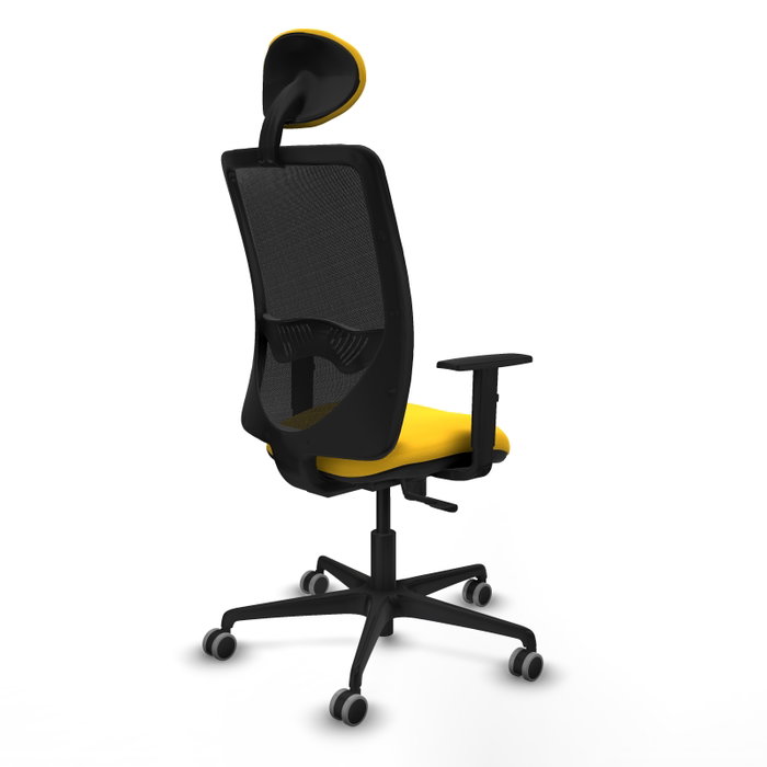 PIQUERAS Y CRESPO Silla de oficina Zulema con mecanismo Sincro, Amarillo y Negro PIQUERAS Y CRESPO Silla de oficina Zulema con mecanismo Sincro, Amarillo y Negro