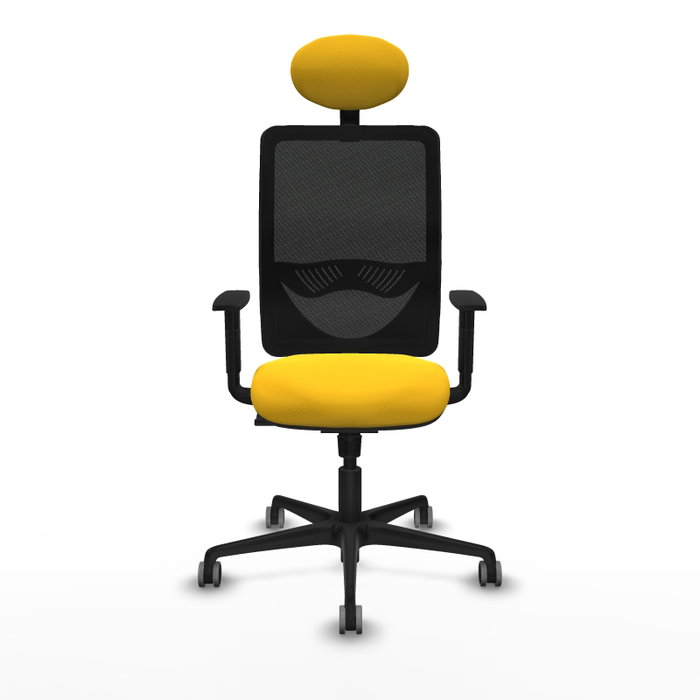 PIQUERAS Y CRESPO Silla de oficina Zulema con mecanismo Sincro, Amarillo y Negro PIQUERAS Y CRESPO Silla de oficina Zulema con mecanismo Sincro, Amarillo y Negro