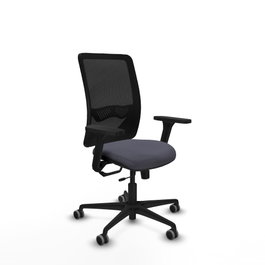 PIQUERAS Y CRESPO Silla de oficina Zulema Gris oscuro y Negro