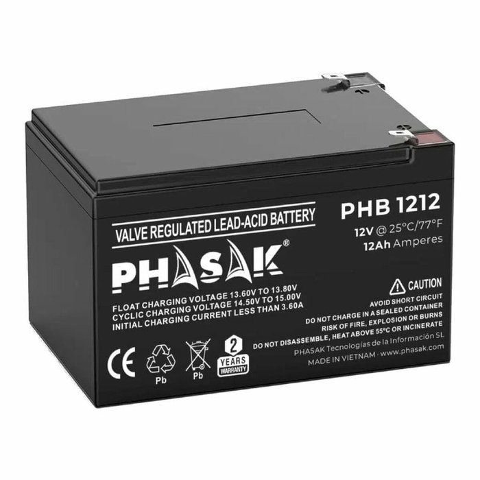 Phasak PHB 1212 Batería 12V 12Ah