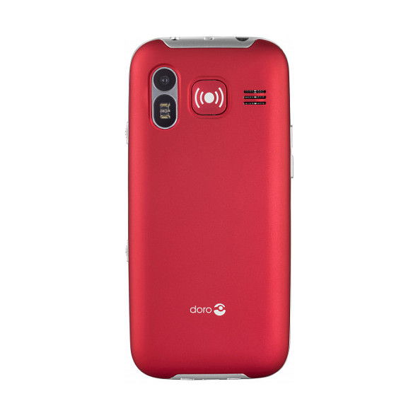 Doro Primo 368 by Doro, Teléfono para Mayores, Barra, Negro Rojo