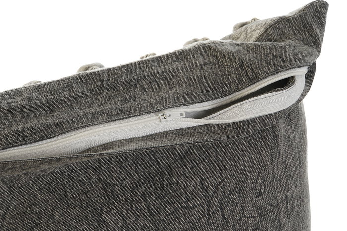 DKD Home Decor Cojín Gris Claro 50 x 15 x 30 cm (2 Unidades) Algodón