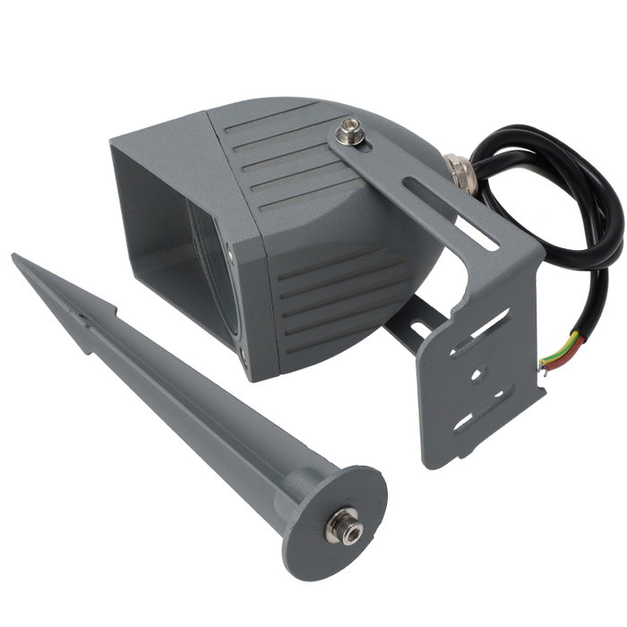 Foco LED con Pincho Jardín 3W IP65 2700K Gris