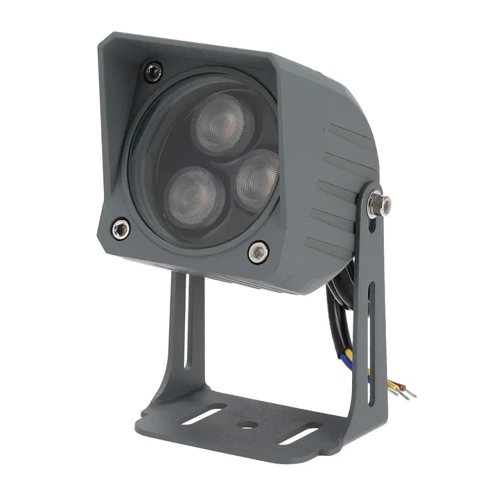 Foco Led con Pincho Jardín 3W IP65 2700K Acabado Gris