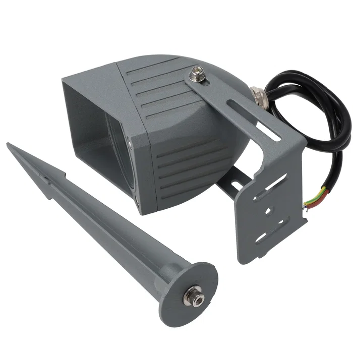 Foco Led con Pincho Jardín 3W IP65 2700K Acabado Gris