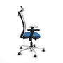PIQUERAS Y CRESPO Silla de oficina Haches con mecanismo Sincro/Traslack Azul claro y Blanco