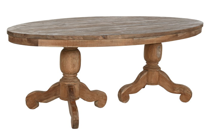 DKD Home Decor Mesa Comedor 2c24 Natural 110 x 78 x 220 cm DKD Home Decor Mesa Comedor 2c24 Natural 110 x 78 x 220 cm