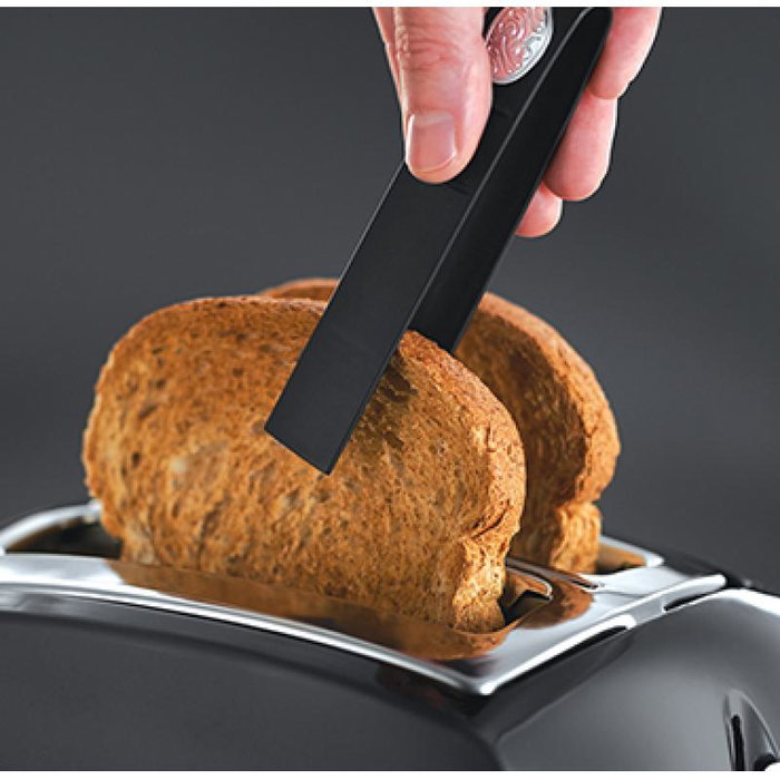 Russell Hobbs Textures Plus 22601-56 Tostadora de 2 Ranuras Anchas Negro