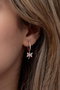 Heliophilia Silver Pendientes Plata de Ley 925 Baño Oro Rosa y Circonita NRZ999131 Color Oro Rosa y Blanco