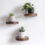 Hanah Home Raf283 Estantes de Pared Decorativos de Madera Maciza (3 Piezas)