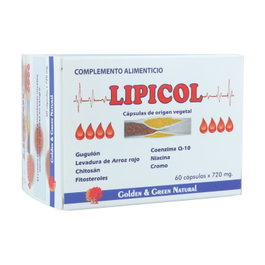 Golden Green LIPICOL 60 cápsulas - Complemento alimenticio para control de lípidos