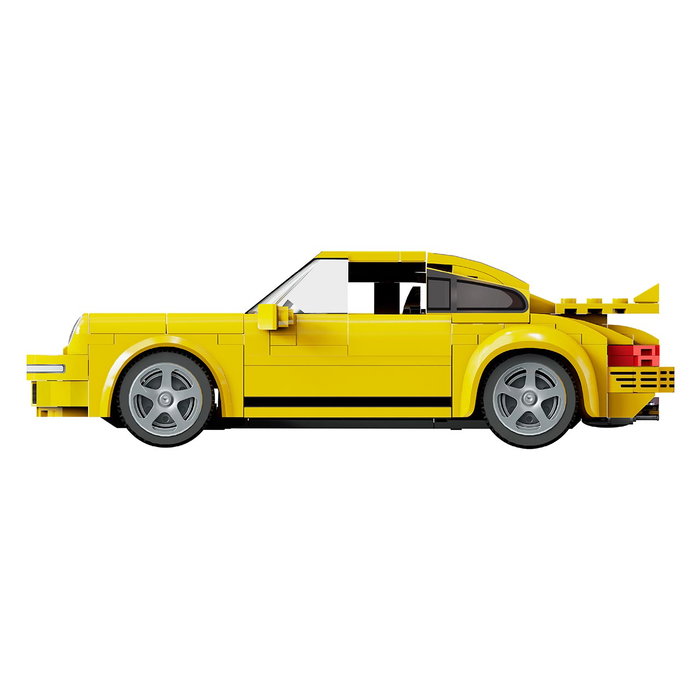 Deqube Coche Radiocontrol Ruf App + Rc 222 Pzas Licencia RUF Amarillo Control Bluetooth y Mando 2.4GHZ