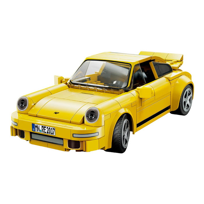 Deqube Coche Radiocontrol Ruf App + Rc 222 Pzas Licencia RUF Amarillo Control Bluetooth y Mando 2.4GHZ