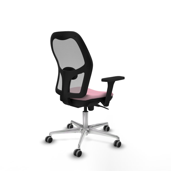 PIQUERAS Y CRESPO Silla de oficina Jorquera, Tela Rosa y Malla Gris PIQUERAS Y CRESPO Silla de oficina Jorquera, Tela Rosa y Malla Gris