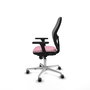 PIQUERAS Y CRESPO Silla de oficina Jorquera, Tela Rosa y Malla Gris