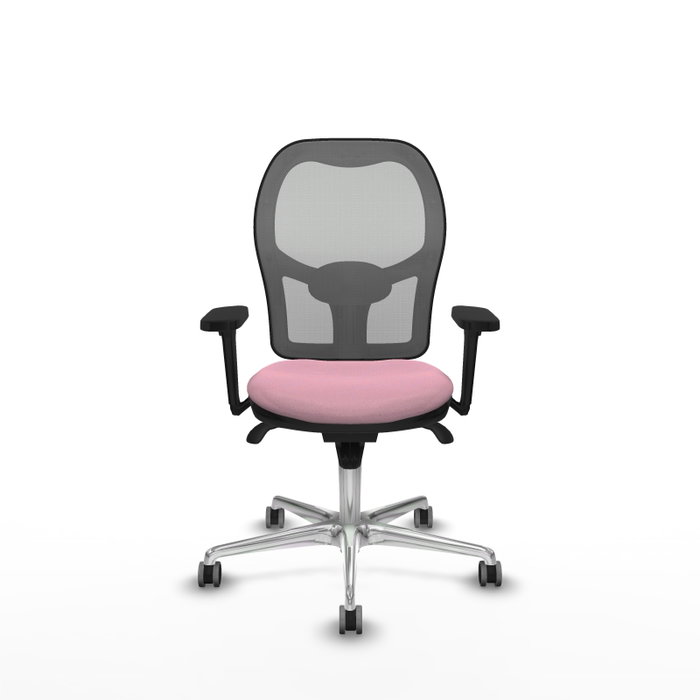 PIQUERAS Y CRESPO Silla de oficina Jorquera, Tela Rosa y Malla Gris PIQUERAS Y CRESPO Silla de oficina Jorquera, Tela Rosa y Malla Gris