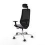 PIQUERAS Y CRESPO Silla de oficina Mardos con mecanismo Sincro/Traslack, Gris y Negro