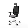 PIQUERAS Y CRESPO Silla de oficina Mardos con mecanismo Sincro/Traslack, Gris y Negro