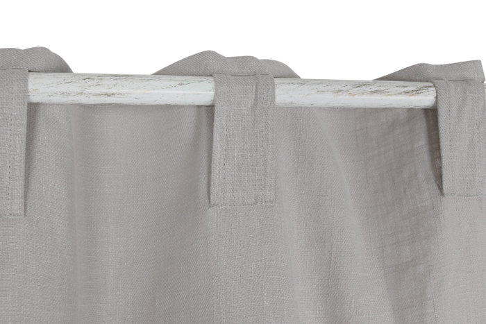 DKD Home Decor Cortina Cottage Gris Claro Lino 260 x 140 cm (2 Unidades)