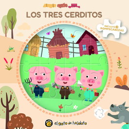 GATO DE HOJALATA Los tres cerditos (Libro+3 puzles)
