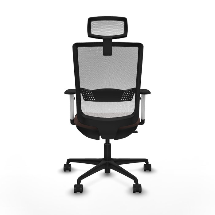 PIQUERAS Y CRESPO Silla de oficina Haches con mecanismo Sincro/Traslack Marrón y Blanco