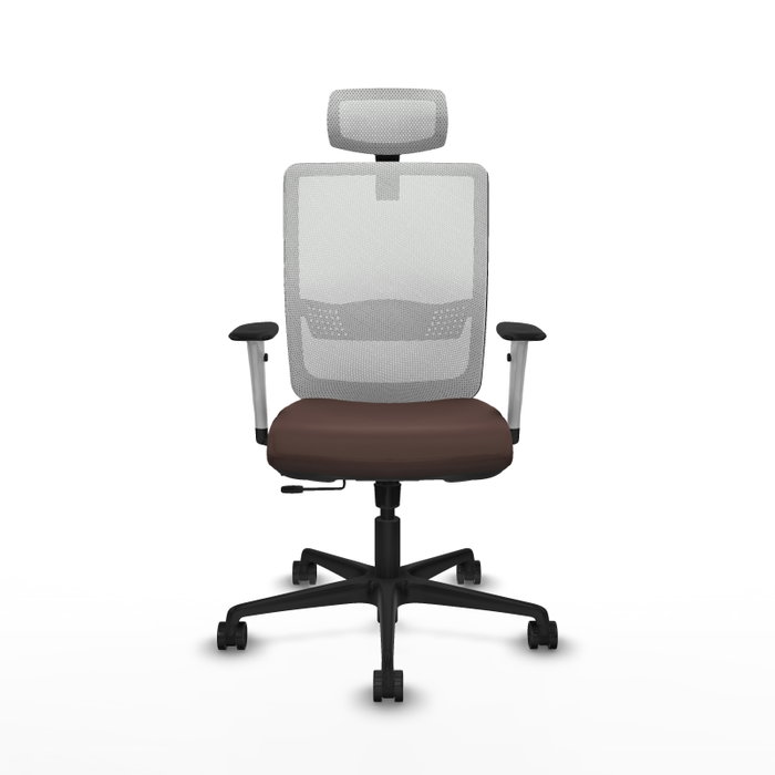 PIQUERAS Y CRESPO Silla de oficina Haches con mecanismo Sincro/Traslack Marrón y Blanco
