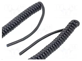 HELU Cable Espiral H07BQ-F 2x1,5mm² Negro