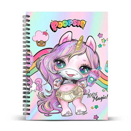Poopsie Slime Surprise Libreta Shine Magic, Cuaderno Tapa Dura con Espiral, 100 Hojas en Blanco, Colección Slime Surprise, Color Rosa, 19 x 15.5 cm