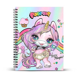 Poopsie Slime Surprise Libreta Shine Magic, Cuaderno Tapa Dura con Espiral, 100 Hojas en Blanco, Colección Slime Surprise, Color Rosa, 19 x 15.5 cm
