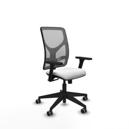 PIQUERAS Y CRESPO Silla de oficina Motilla con mecanismo Sincro, Blanco y Gris