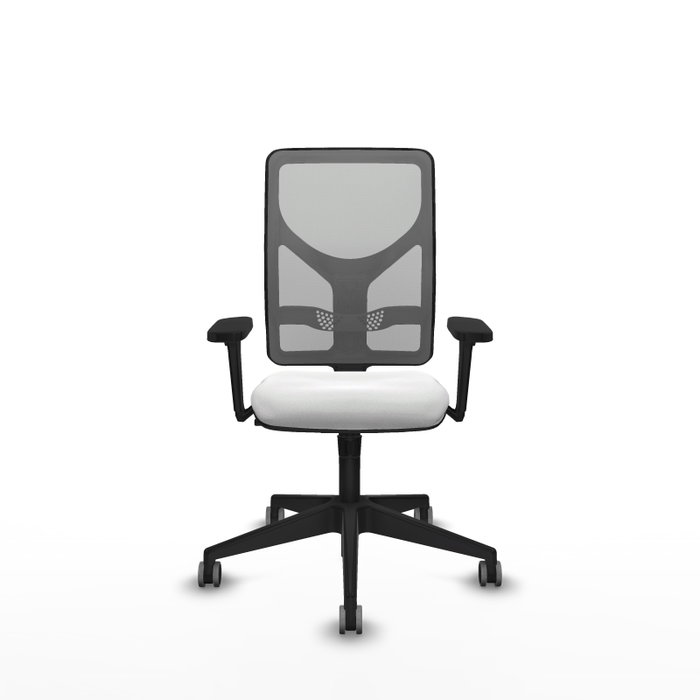 PIQUERAS Y CRESPO Silla de oficina Motilla, Mecanismo Sincro, Brazos 3D, Blanco/Gris